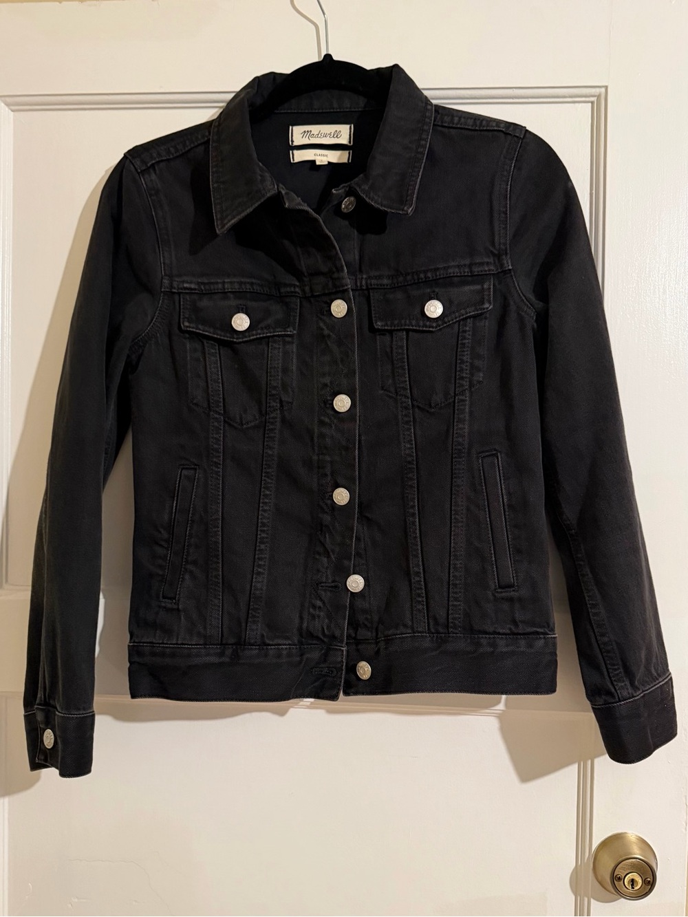 Madewell Black Denim Trucker Jacket